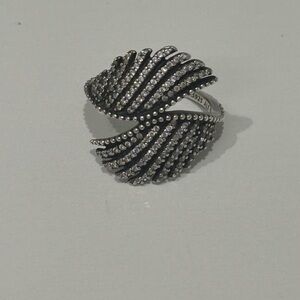 Retired Authentic Pandora Majestic Feather Ring Sz 52/6